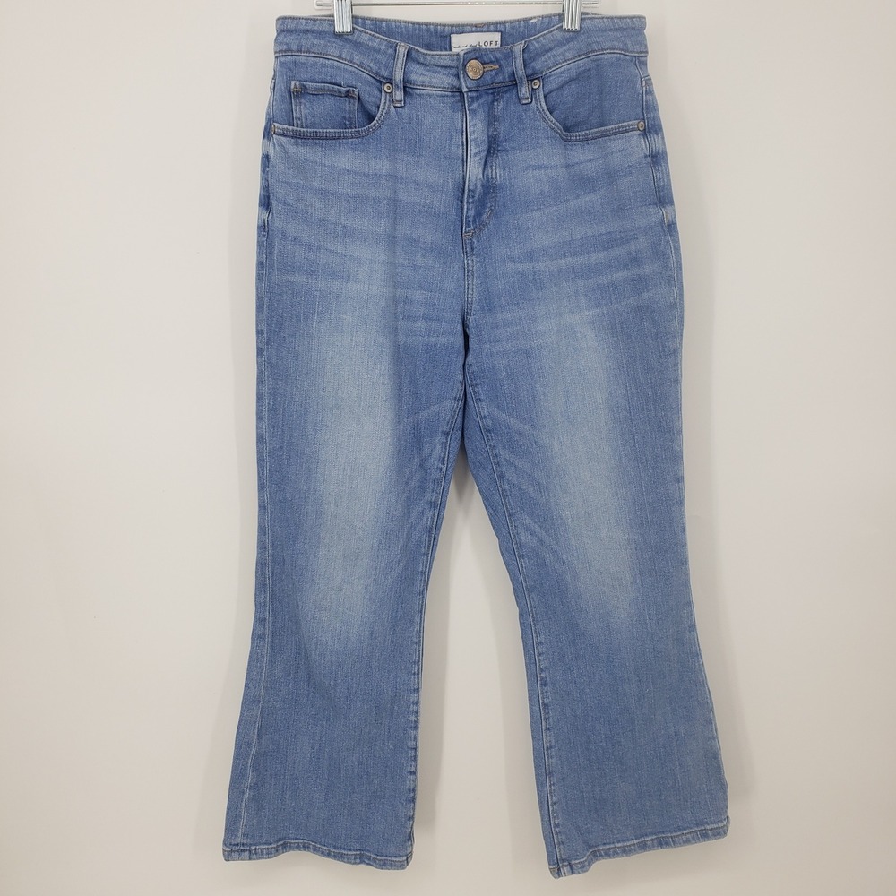 LOFT Medium Wash Wide Leg Jeans